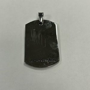 James Cavolini Dog Tag Mens Pendant Sample
